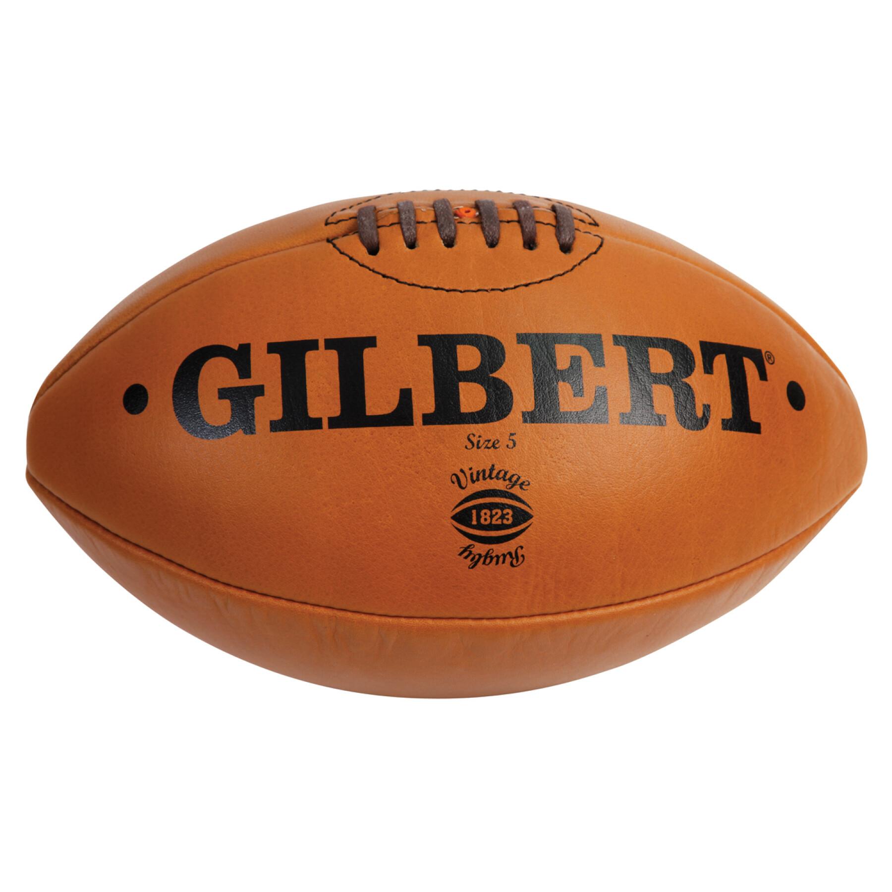 Vintage Leder Rugby-Ball Gilbert (taille 5)