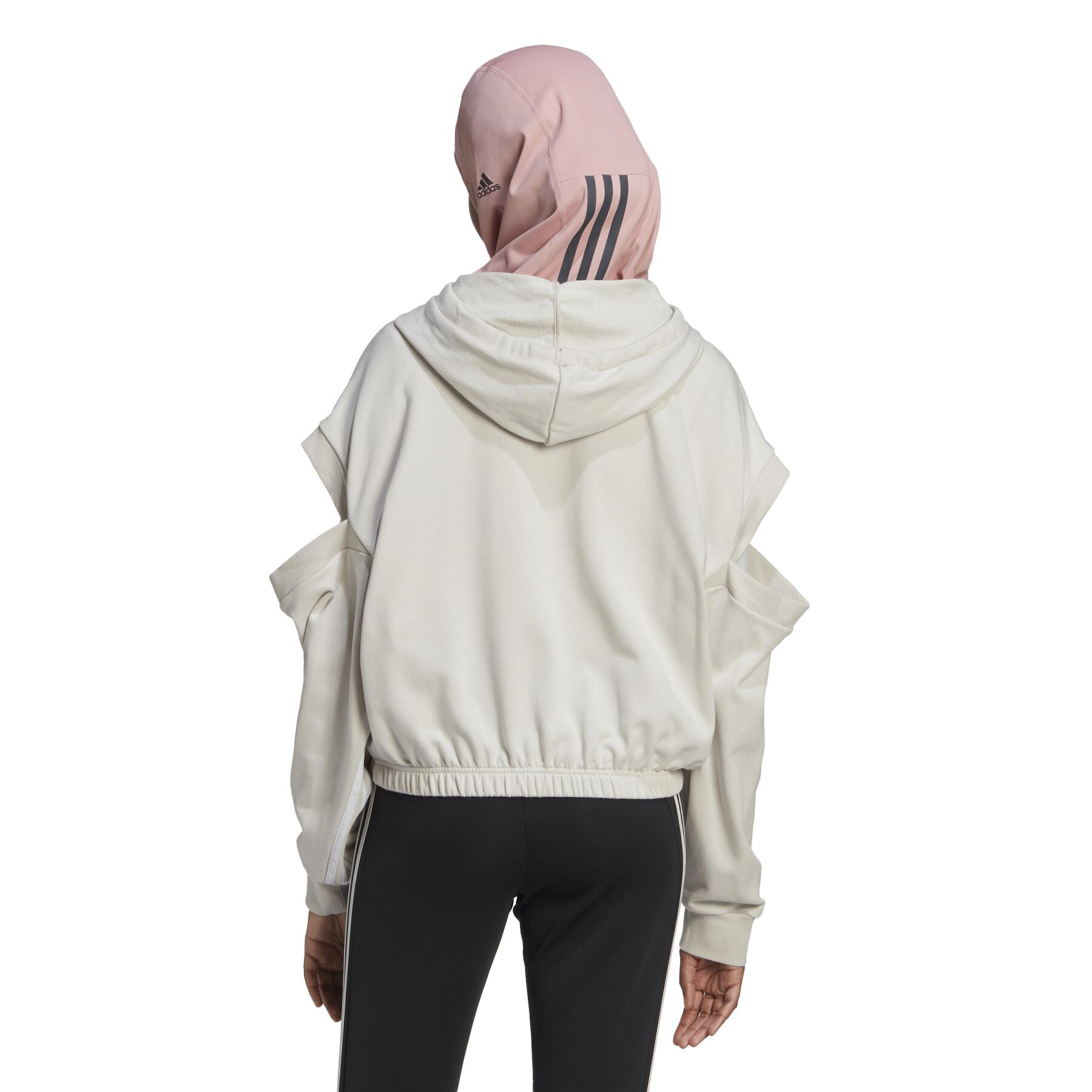 3-Streifen-Sweatshirt mit ausgeschnittenen Details Frau adidas Hyperglam