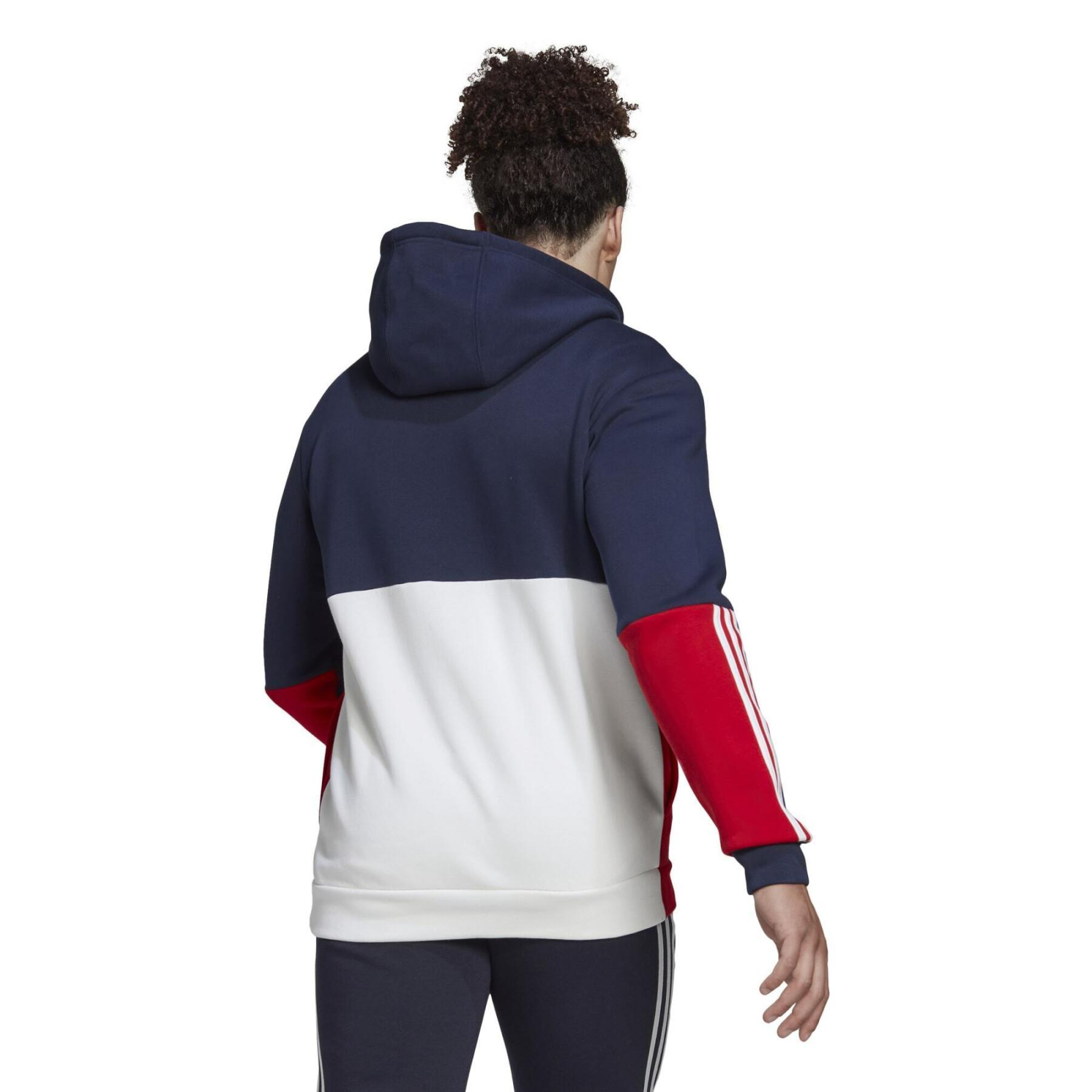 Sweatshirt aus Fleece mit Reißverschluss adidas Essentials Colorblock