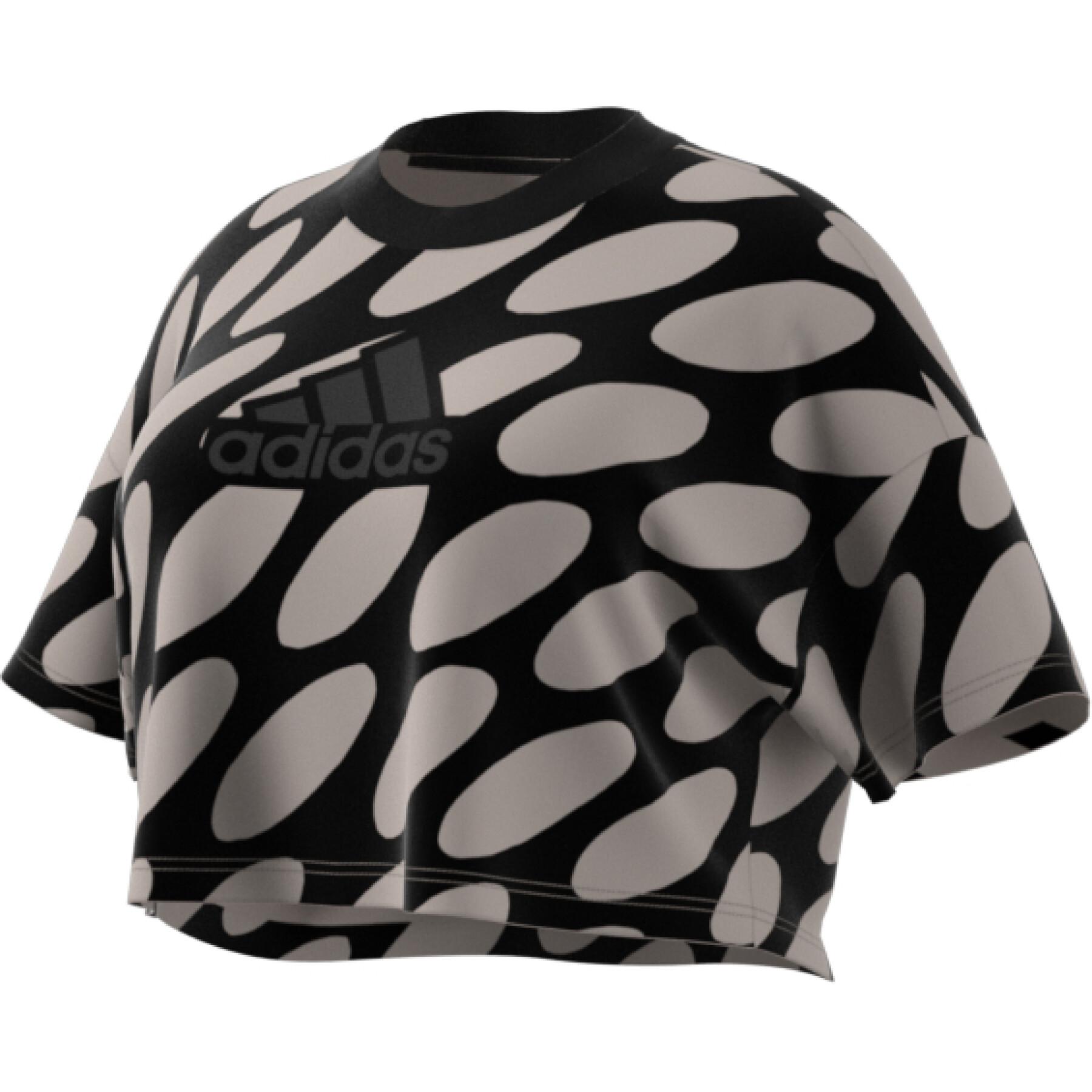 T-Shirt Frau adidas Marimekko Future Icons 3-Stripes (GT)