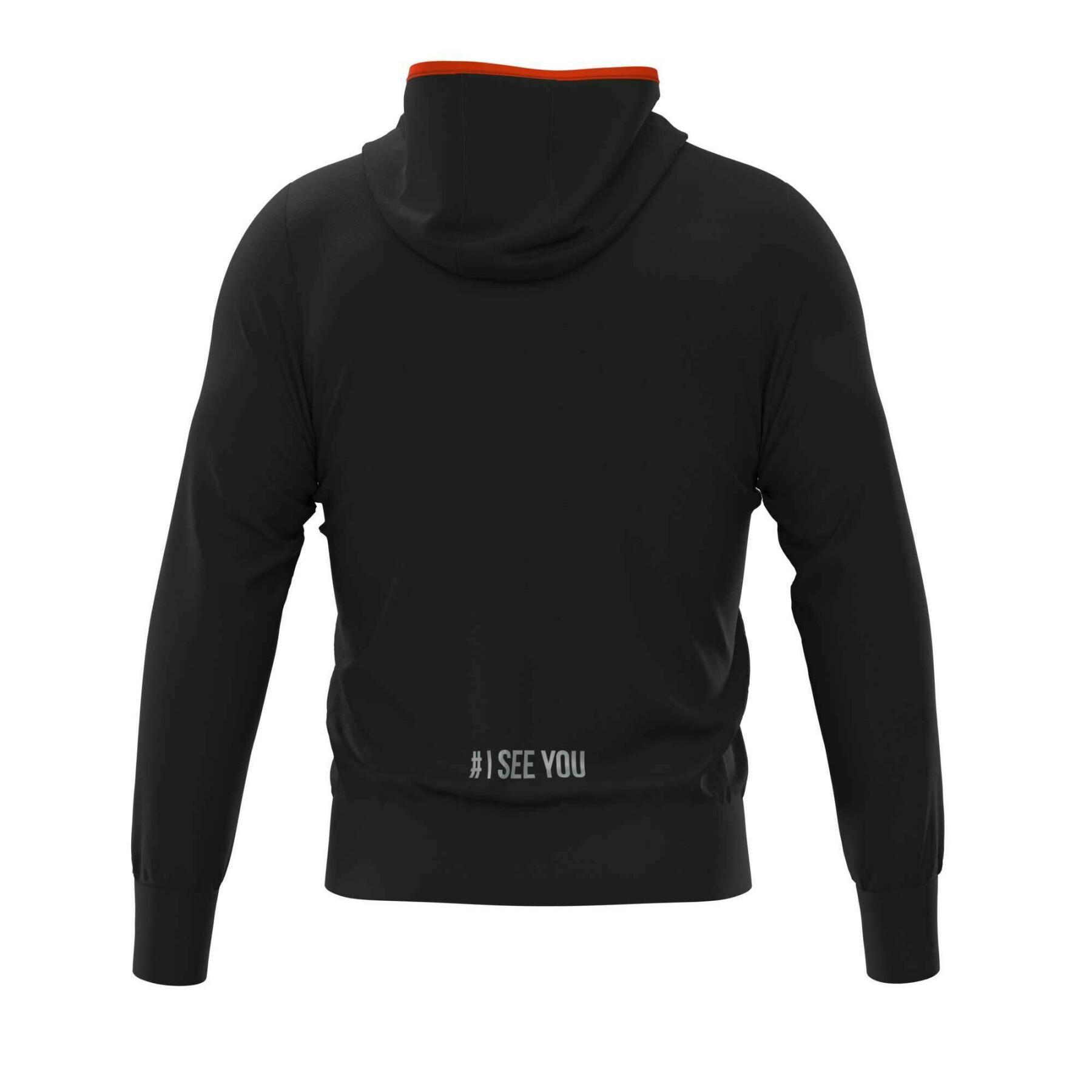 Kapuzen-Sweatshirt mit Reißverschluss aus Fleece Errea Black box 2022 I See You