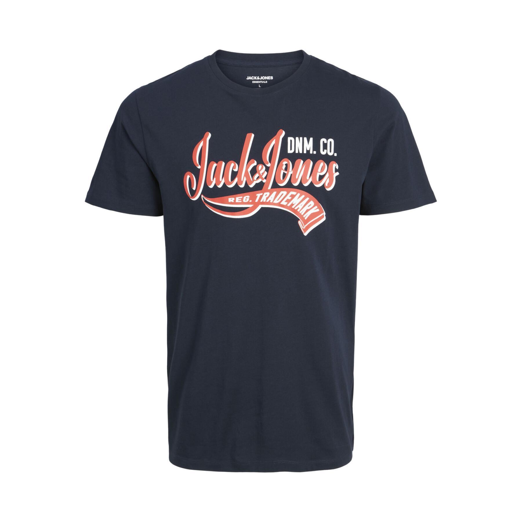 T-Shirt mit Rundhalsausschnitt in großen Größen Jack & Jones Logo 2