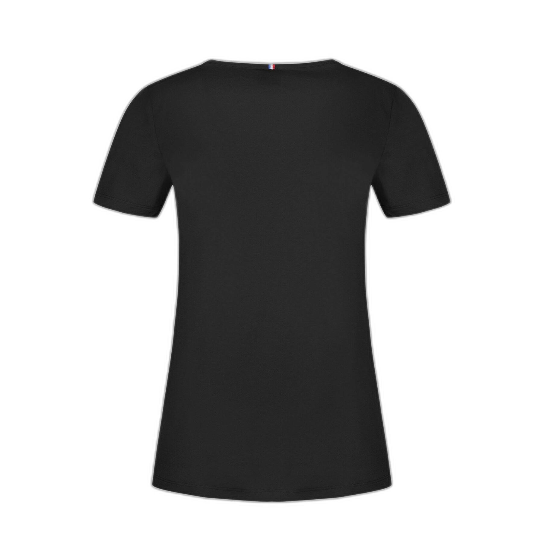 T-Shirt mit V-Ausschnitt und kurzen Ärmeln, Damen Le Coq Sportif Ess Col V N°1