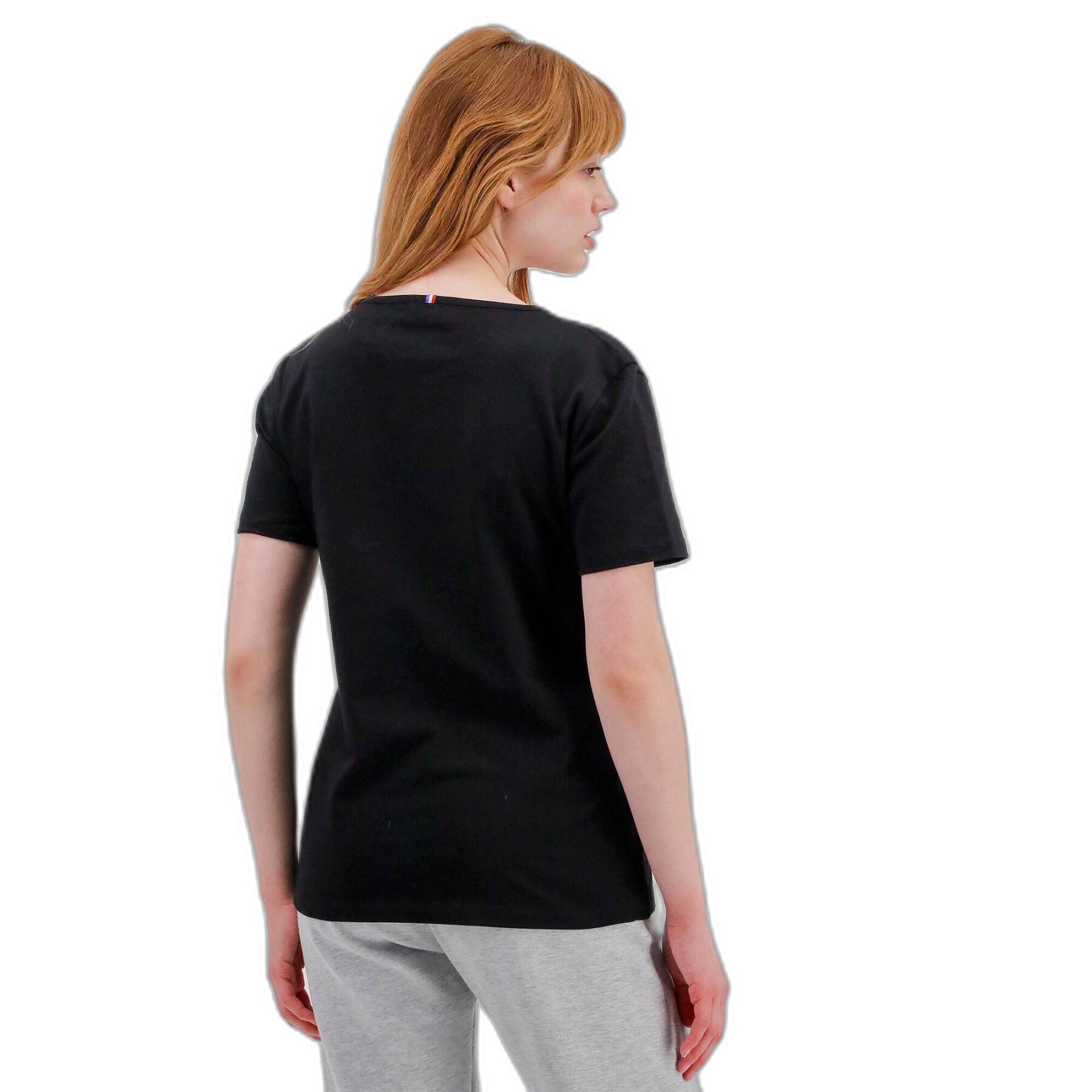 T-Shirt mit V-Ausschnitt und kurzen Ärmeln, Damen Le Coq Sportif Ess Col V N°1