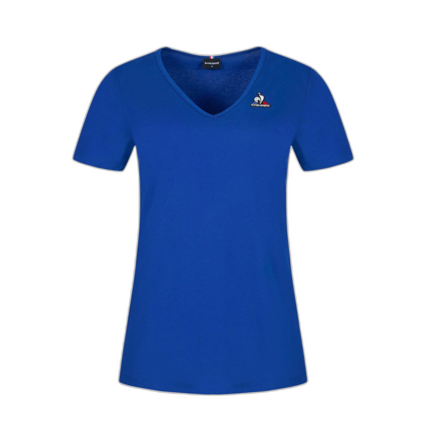 T-Shirt mit V-Ausschnitt und kurzen Ärmeln, Damen Le Coq Sportif Ess N°1