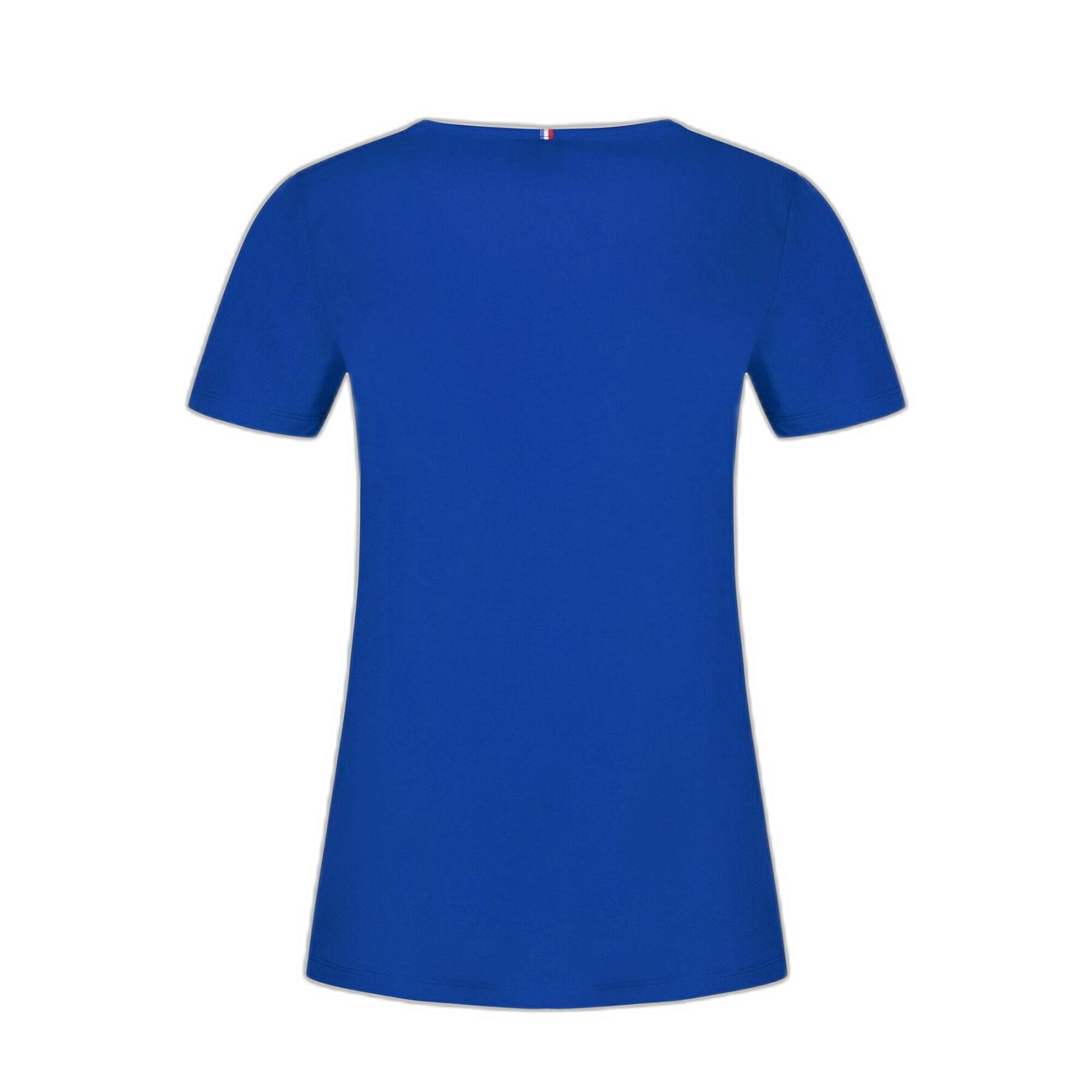 T-Shirt mit V-Ausschnitt und kurzen Ärmeln, Damen Le Coq Sportif Ess N°1