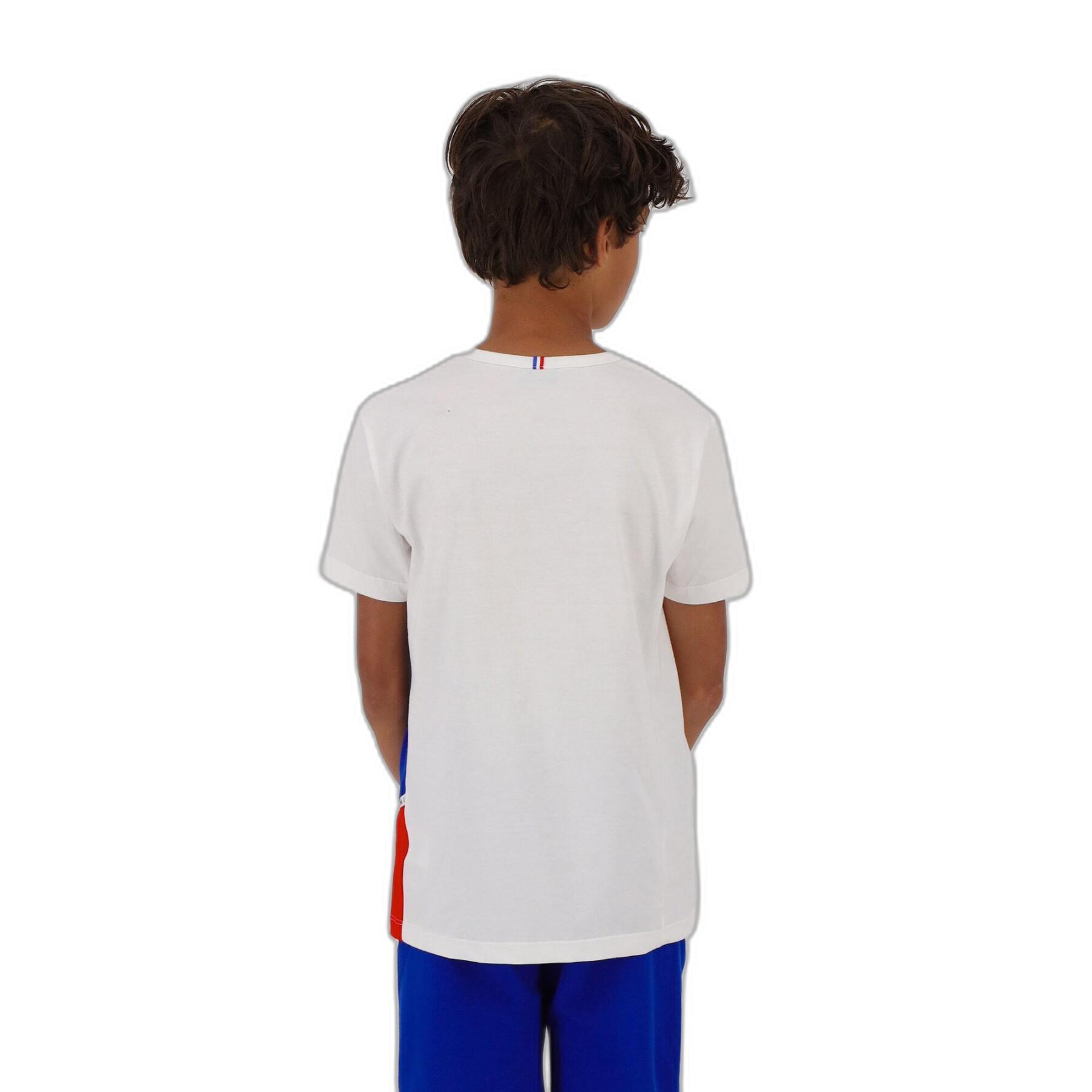 Kinder Kurzarm T-Shirt Le Coq Sportif Tri N°1