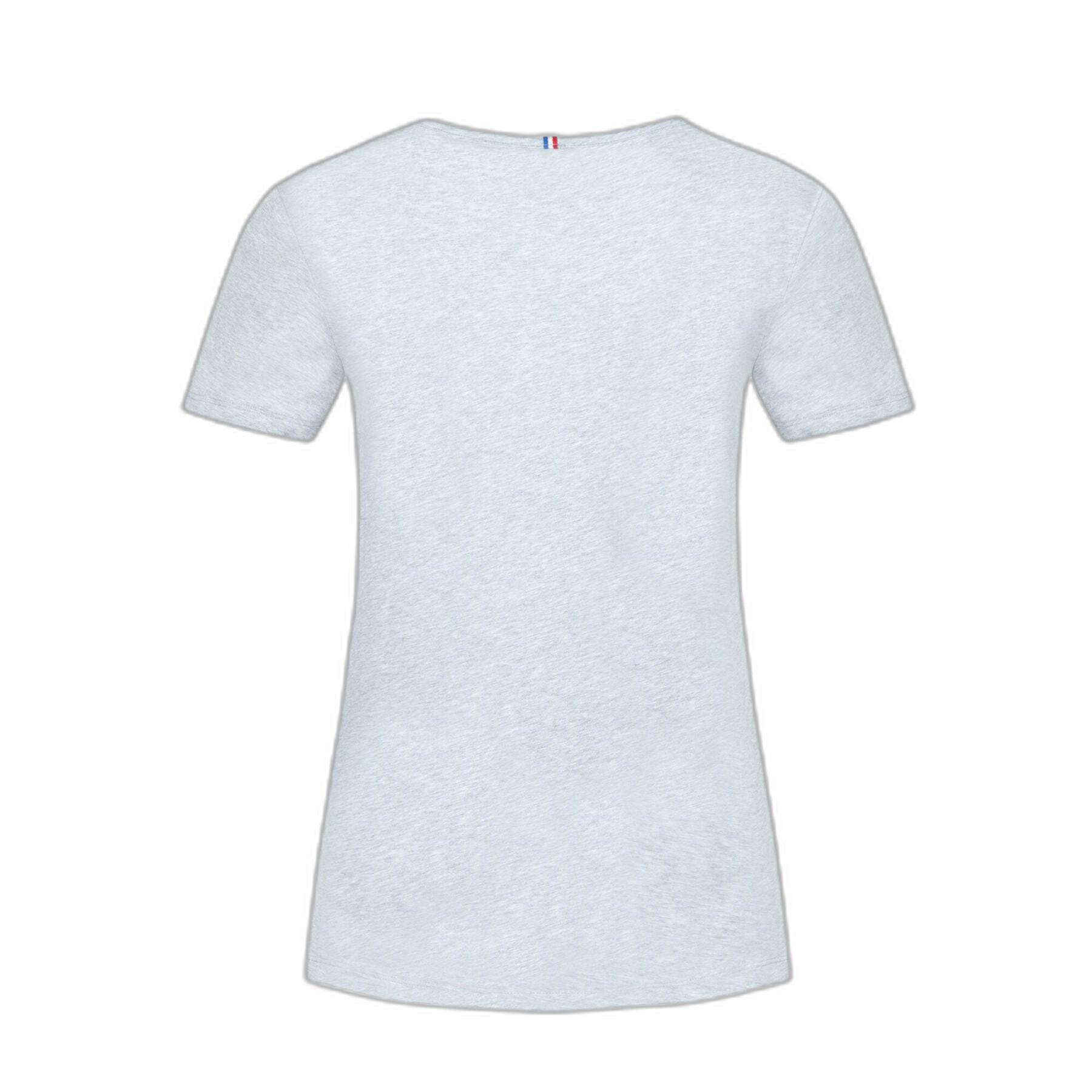 T-Shirt mit V-Ausschnitt und kurzen Ärmeln, Damen Le Coq Sportif Ess N°2