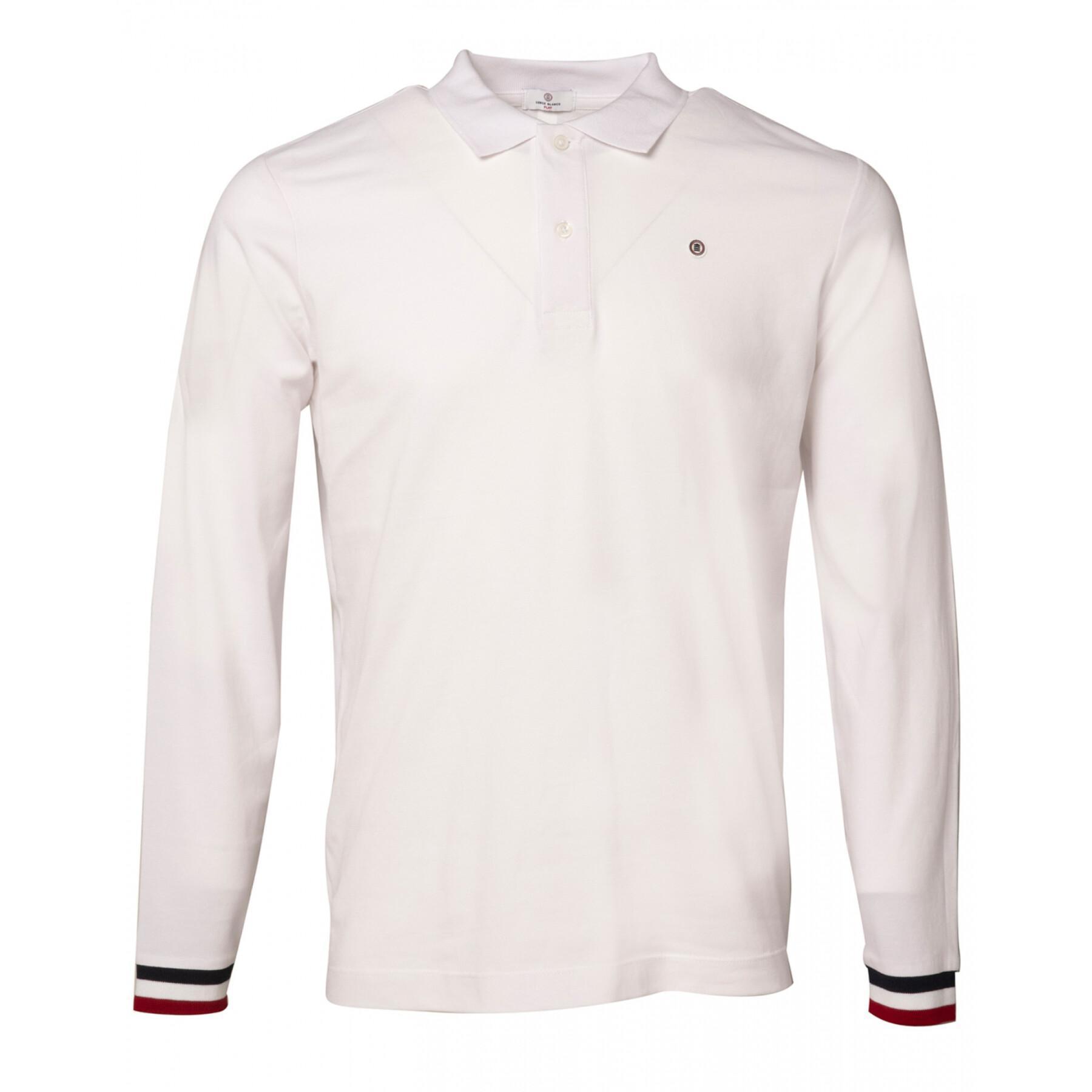 Piqué-Poloshirt mit langen Ärmeln, uni Serge Blanco