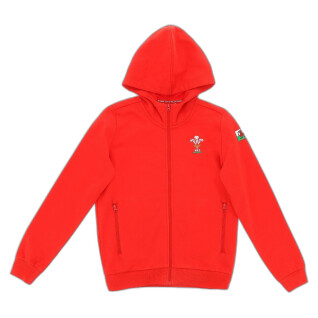 Full Zip Hooded Sweatshirt Kind Pays de Galles Rugby XV Merch CA LF