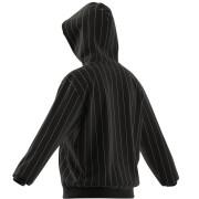 Sweatshirt Kapuzenpullover aus Molton mit feinen Streifen adidas